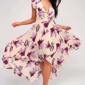 Lulus high low French countryside floral dress